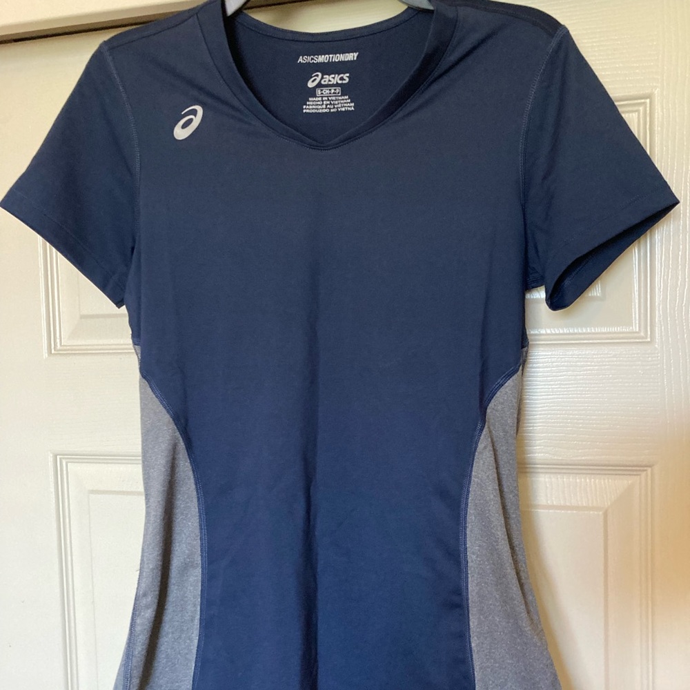 Asics Motion Dry Navy Blue Workout Shirt